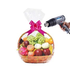 Packpal 5PACK 40x47 Inch Clear Shrink Wrap Bags,Extra Large Jumbo Cellophane Bags for Gift Baskets, Raffles, Baby Showers, Fundraisers, Thankgiving, Christmas Gift