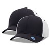 [2 Pack] Hybrid Stretch-Fitted Trucker Cap, Baseball Cap with Air