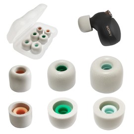 Mijusun Foam Ear Tips for Sony WF-C500, LinkBuds S, WF-1000X5, WF-1000XM4 Earbuds Tips, 3 Pairs, LMS Gray