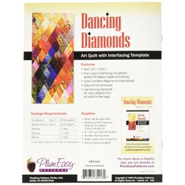 PlumEasy Patterns Dancing Diamonds Art Quilt