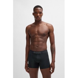 BOSS Mens BoxerBr 3P Active Three-Pack of Stretch-mircofibre Boxer Briefs with Logos