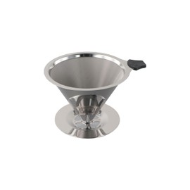 Leadigol Pour Over Coffee Dripper Stainless Steel Reusable Coffee Filter Drip Tools Paperless Silicone Handle with Stand Holder