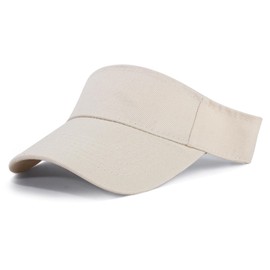 Bakicey Summer Sun Protection Sun Hat with Large Brim Women's Man Visor Cap for Outdoor Sports Beach Hat Golf Tennis, beige