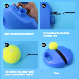 Brrnoo Entrenador de Pelotas de Tenis, Herramienta de Entrenamiento única con Rebote de Zócalo, Práctica de Pelota de Tenis de Autoestudio (Base de Tenis + Rebote de Tenis)