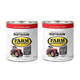 Rust-Oleum 280156-2PK Farm & Implement Enamel Paint, Quart, Allis Chalmers Orange, (Pack of 2)