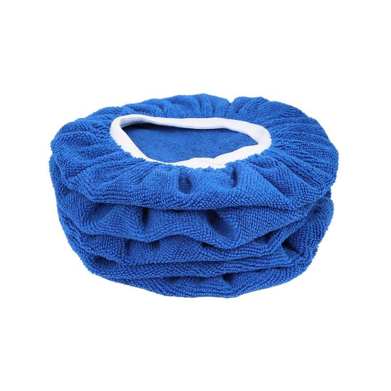 X AUTOHAUX 5pcs 9-10 Inch Soft Microfiber Car Waxing Polisher