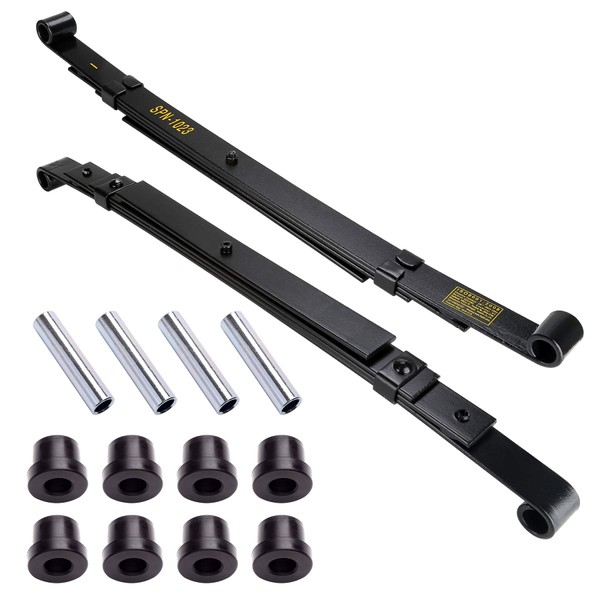 10L0L Golf Cart Heavy Duty Deluxe Rear Leaf Spring Kit for Club Car Precedent 2004-up, 4 Leafs (Layers), Replace OEM# 102509301, 102513001