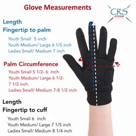 CRS Cross Figure Skating Gloves - Warm Padded Protection for Practice, Competition, or Testing/ Examination (Black, Youth Small- Toddler)