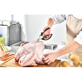 Heavy Duty Poultry Shears - Kitchen Scissors for Cutting Chicken, Poultry, Game, Meat - Chopping Vegetable - Spring Loaded