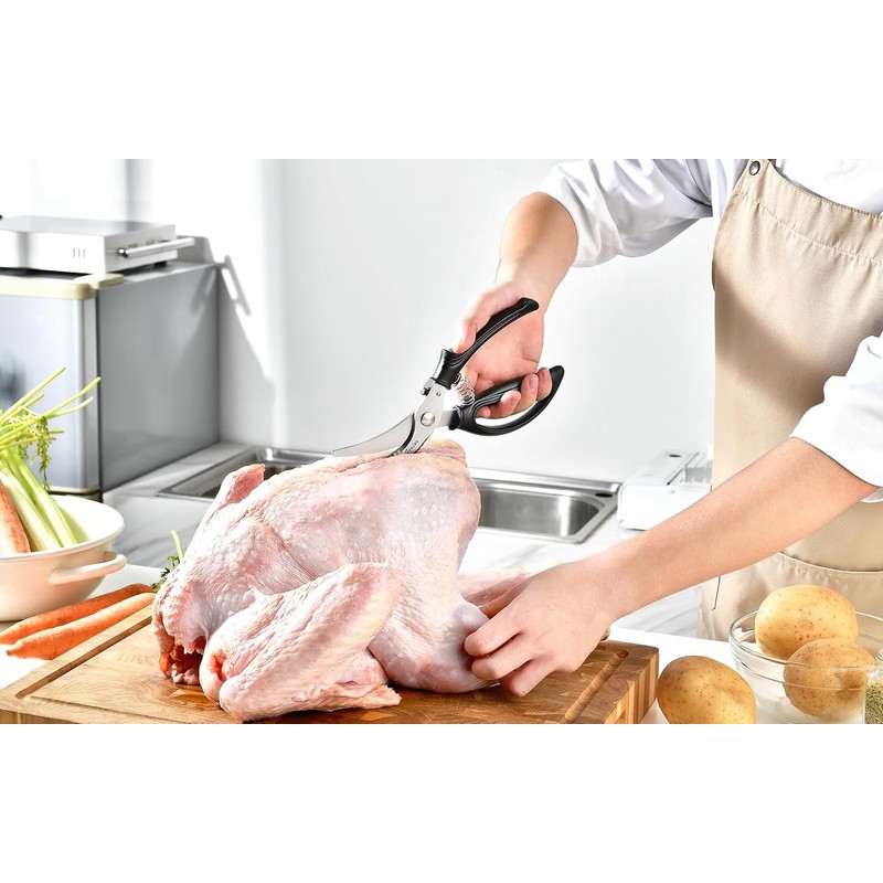 Heavy Duty Poultry Shears - Kitchen Scissors for Cutting Chicken,