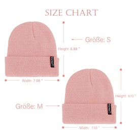 PONCEAU Unisex Baby Beanie Child Soft Winter Hats Knitted Hat Boys and Girls Warm Winter Hat Newborn, Set of 3 A, Small