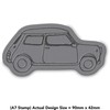 'Mini Car' Rubber Stamp - Unmounted Design for Crafting &