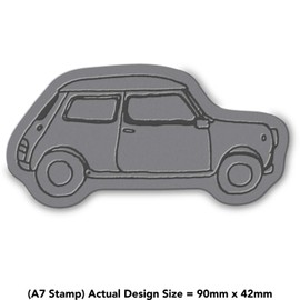 'Mini Car' Rubber Stamp - Unmounted Design for Crafting & Scrapbooking, A7 (RS00010469)