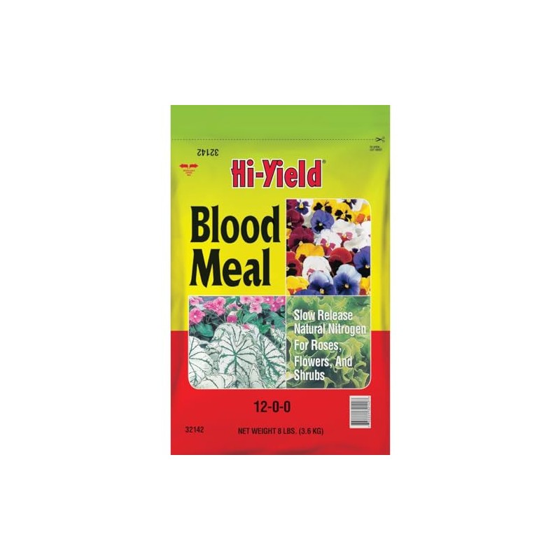 Hi-Yield Blood Meal Fertilizer For Roses, Flowers, Shrubs 8 lb.