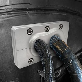 MOTOQUEEN for Holley Terminator X Max Billet Aluminum Fire Wall Pass Through Raw Bracket