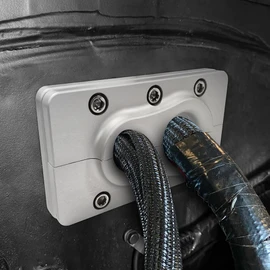 MOTOQUEEN for Holley Terminator X Max Billet Aluminum Fire Wall Pass Through Raw Bracket