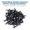 Waycreat 24 pcs 4mm Black Aquarium Airline Tubing Connectors Plastic