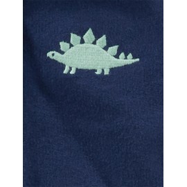 Simple Joys by Carter's Baby Boys' 4-Piece Jacket, Pant, and Bodysuit Set, Dark Blue/Green/Grey Dinosaur/Navy Stripe, 0-3 Months