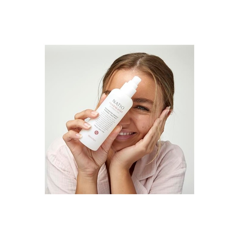Rosewater Drench Mineral Face Mist by Natio for Women -