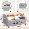 LOVSTORAGE Large Cat Toy Box Cat Toy Storage Basket 2X