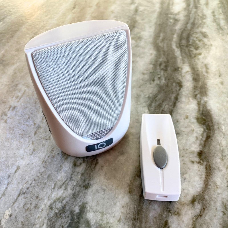 Battery Powered Wireless Portable Door Bell Chime with Visual Alert