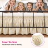 RIMELA Light Beige Bed Skirt Queen Size 15 Inch Drop