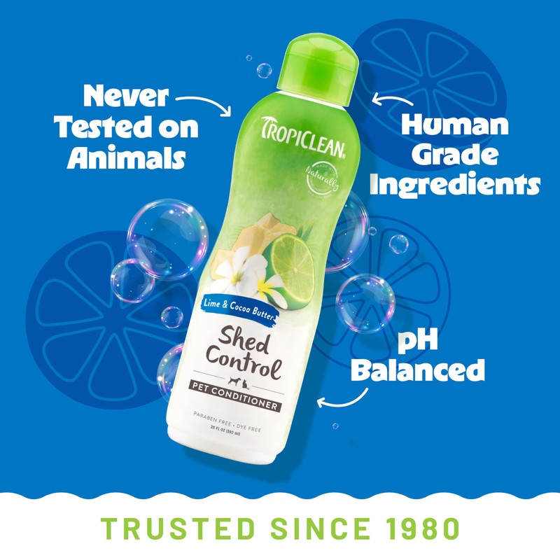 TropiClean Deshedding Dog Conditioner, Reduces Shedding & Softens Coat, Puppy
