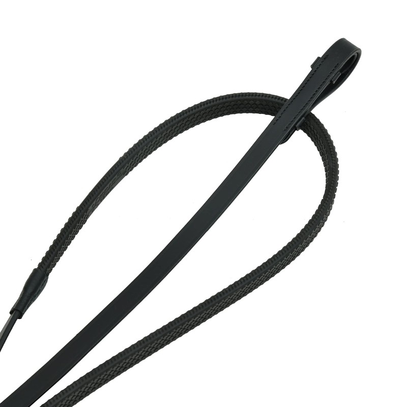 SIE EQUESTRIAN Leather Horse Rubber Reins Black Brown Mini Pony