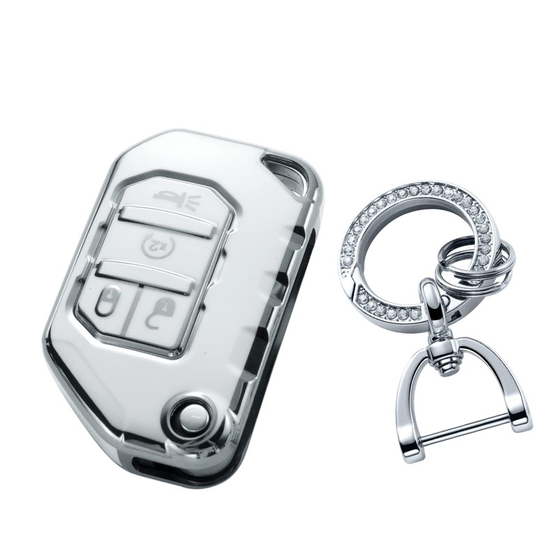 YO&YOYE Funda para llavero Jeep, funda de TPU suave para