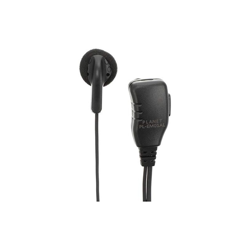 Planet Exa PL-EM01AL Earphone Microphone for ICOM L-Shaped 2-Pin Plug