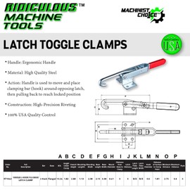 1000LB J-HOOK FLG BASE LATCH CLAMP