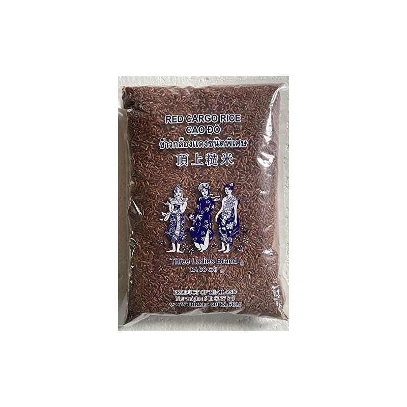 Three ladies Brand Red Cargo Rice 5 Lbs ( 1