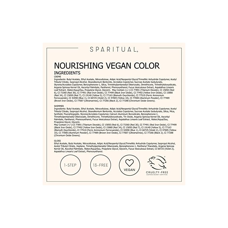 SpaRitual Nourishing Vegan Nail Color, Clear Gloss