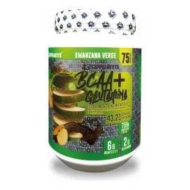 Aminoácidos Bcaa  Glutamina 750g 75 Serv 43 Suplementos Sabor Manzana                                                                                 