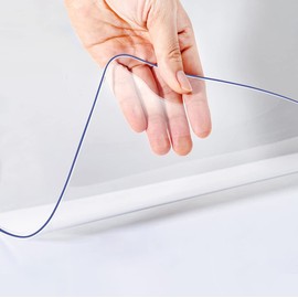 40X40 Inch Clear Desk Protector Pad Blotter 1.5mm Thick Plastic Vinyl Table Cover Heavy Duty Waterproof Table Pad Mat for Wood Furniture Coffee Dining Room Table Protector Chair Floor Mat