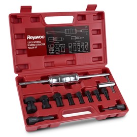 Reywoo Blind Hole Collet Bearing Puller Set, Slide Hammer Bearing Puller Set with Expandable Collets 8-32mm, 12pcs Pilot Bearing Removal Tool Internal Bearing Extractor Puller Kit