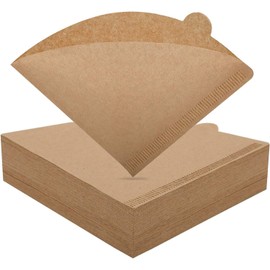 V60 & Drip Coffee Maker 100 Pcs Coffee Filters Size 02 Natural Brown 1-4 Cups Disposable Coffee Filter