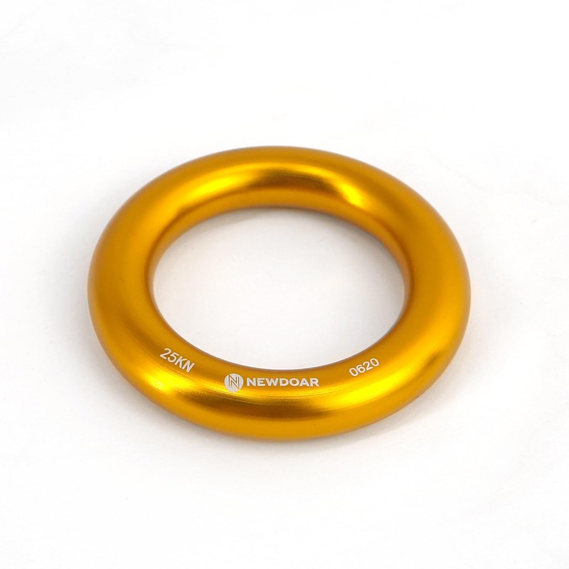 NewDoar Rappel Ring 25kN Gold Large O-Ring Rope Connector for