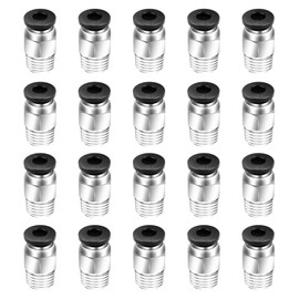 PC4-M10 Pneumatic Connector Fittings 10 Pcs Air Straight Quick Fitting Pneumatic Fittings AdapterTools Dia 4mm 9.5mm Thread Intended for Bowden Tube Coupling Compatible with 3D Printer