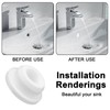 Pack of 10 Sink Overflow Covers, Overflow Covers for Sinks,