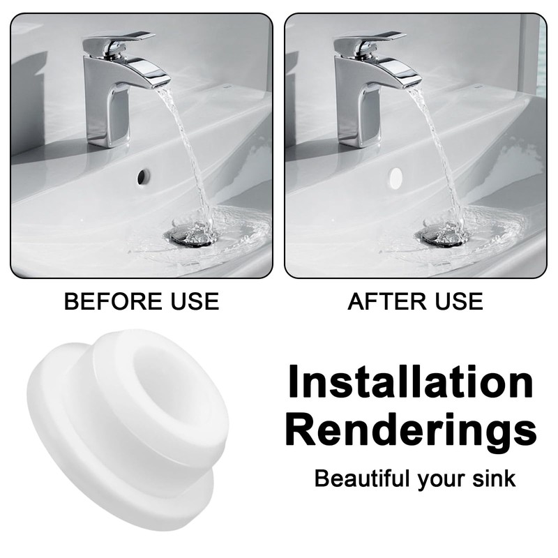 Pack of 10 Sink Overflow Covers, Overflow Covers for Sinks,