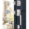 Calzibeno Brushed Nickel Front Door Handle and Deadbolt Set, Front