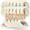 NEOACT 20 Rolls Beige White Masking Tape, 0.75 inch x