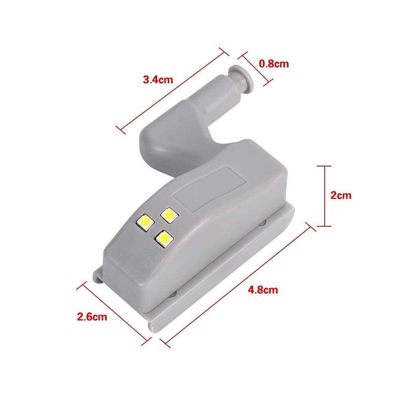 Zerodis 10-Piece Universal Closet LED, Hinge Sensor Light for Cabinet,