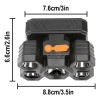 Set de 2 lámparas de cabeza recargables USB 5 LED