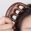 Wooden Massage Comb with Wide Tooth，Scalp Massager Round Tooth Comb，Natural