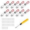 Pack of 10 Tension Clasps, Box Lock with Screws, Lever