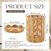 Ctosree 1.3 Gallons Small Wicker Trash Can with Lid Handle