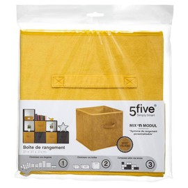 5 five simply smart Velour Basket 31 x 31 cm Mix N Module Yellow - 31 x 31 cm