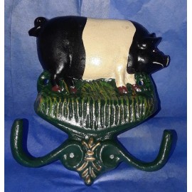 Reproduction Painted Cast Iron Pig Hook